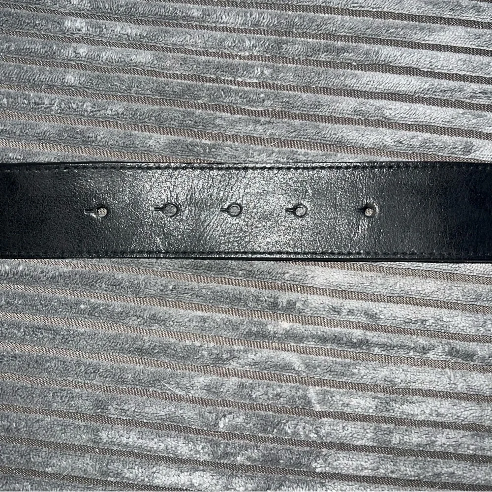 Guess Logo Rhinestone G Black Leather Belt - Size M